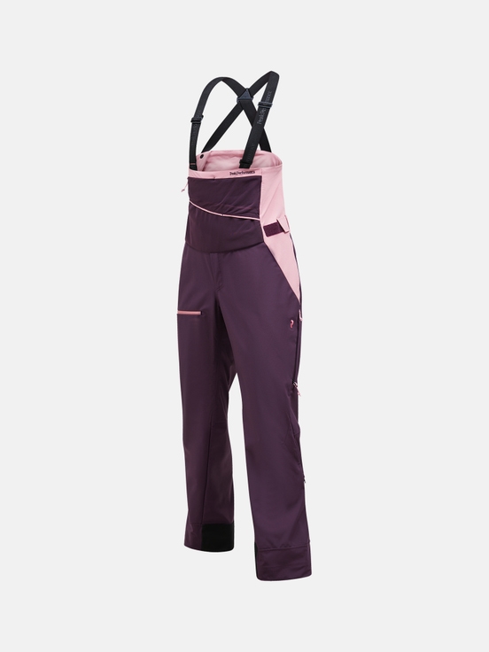 Dark Purple Women Peak Performance Stretch Softshell Bib Pants | US-BXZDE5238