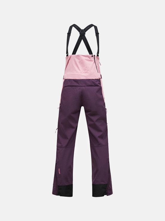 Dark Purple Women Peak Performance Stretch Softshell Bib Pants | US-BXZDE5238