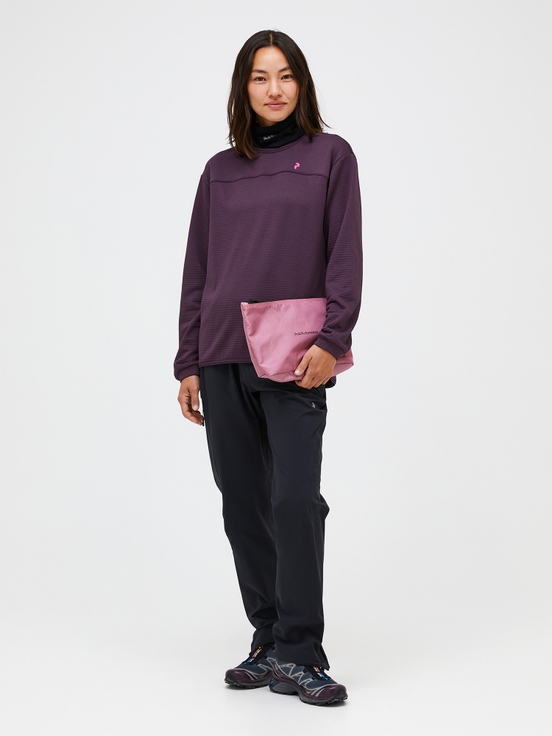 Dark Purple Women Peak Performance Trail Polartec® Power Grid™ Crew Fleece | US-IVXZE1984