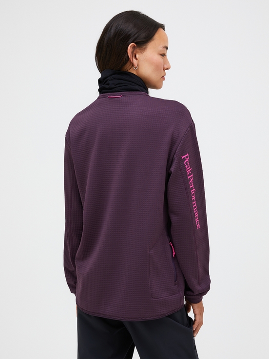 Dark Purple Women Peak Performance Trail Polartec® Power Grid™ Crew Fleece | US-IVXZE1984