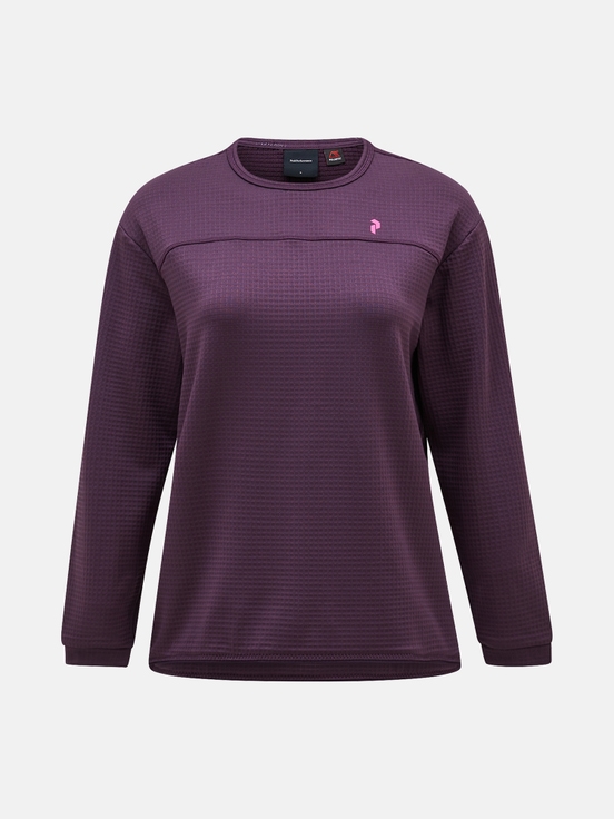 Dark Purple Women Peak Performance Trail Polartec® Power Grid™ Crew Fleece | US-IVXZE1984