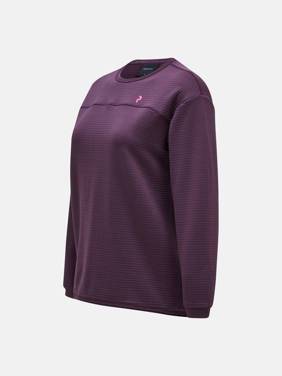 Dark Purple Women Peak Performance Trail Polartec® Power Grid™ Crew Fleece | US-IVXZE1984