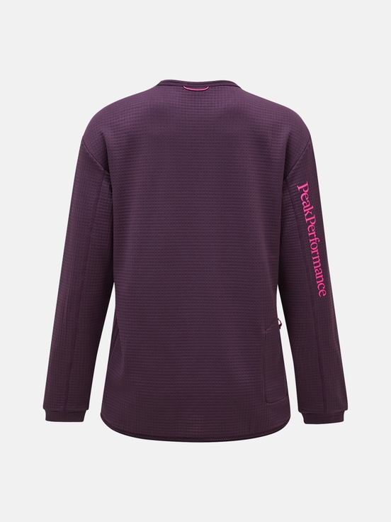 Dark Purple Women Peak Performance Trail Polartec® Power Grid™ Crew Fleece | US-IVXZE1984