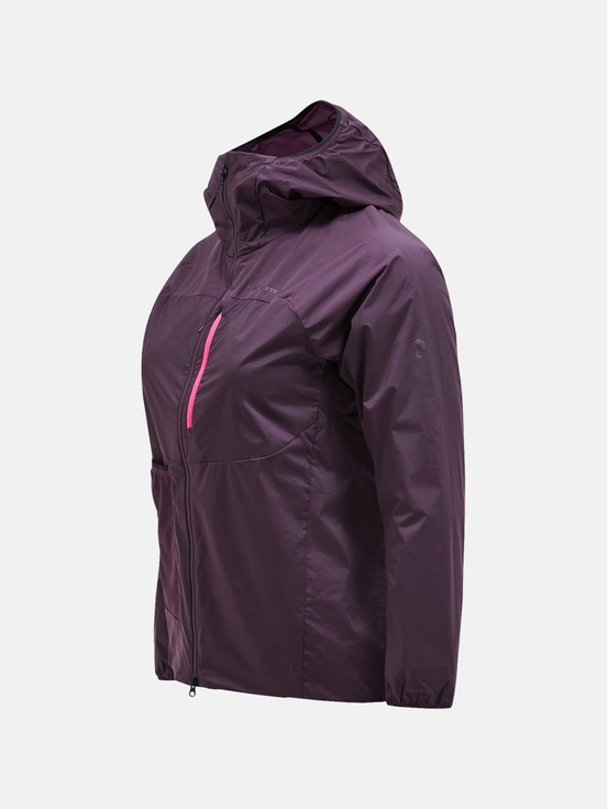 Dark Purple Women Peak Performance Vislight Polartec® Alpha™ Insulated Wind Jacket | US-TFJPM7935