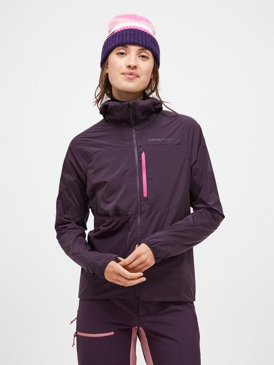 Dark Purple Women Peak Performance Vislight Polartec® Alpha™ Insulated Wind Jacket | US-TFJPM7935