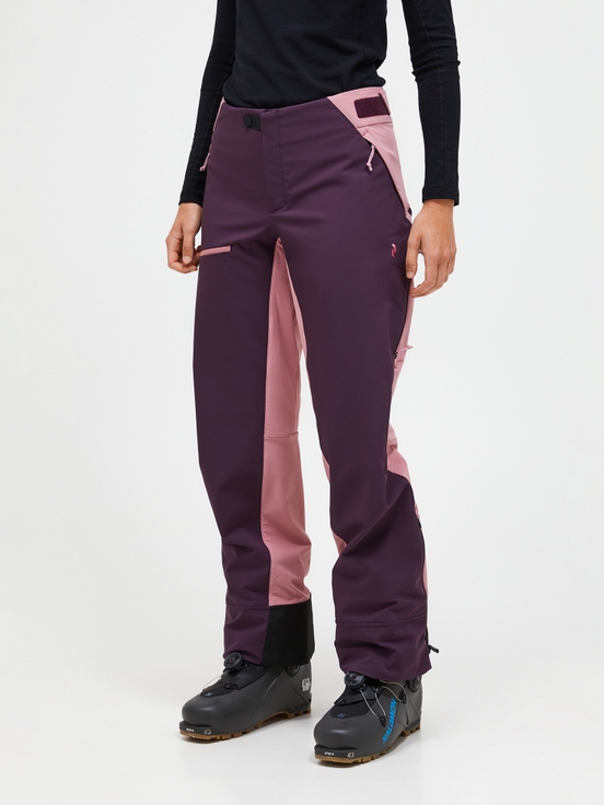 Dark Purple / Pink Women Peak Performance Ascent Softshell Ski Pants | US-CRXID9647