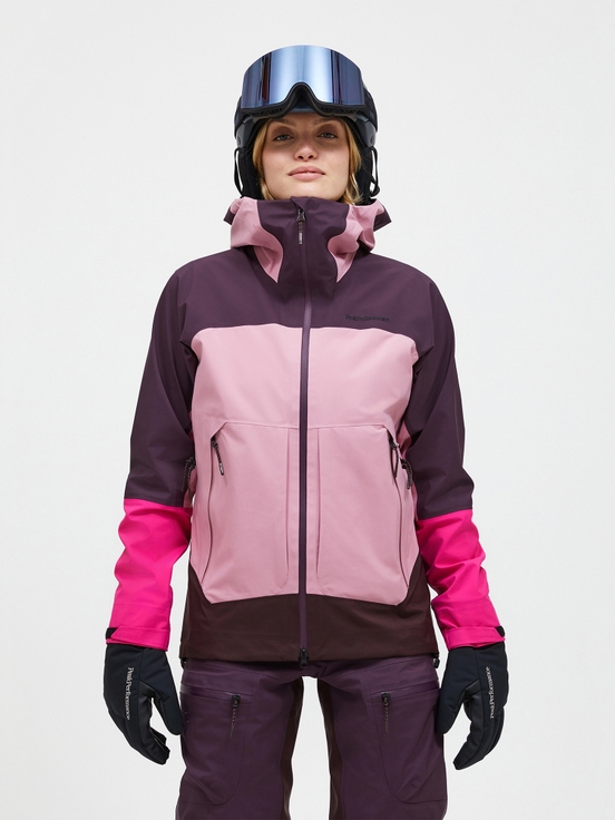 Dark Purple / Pink Women Peak Performance Vislight Gore-tex C-knit 3l Shell Ski Jacket | US-VSJAL5469