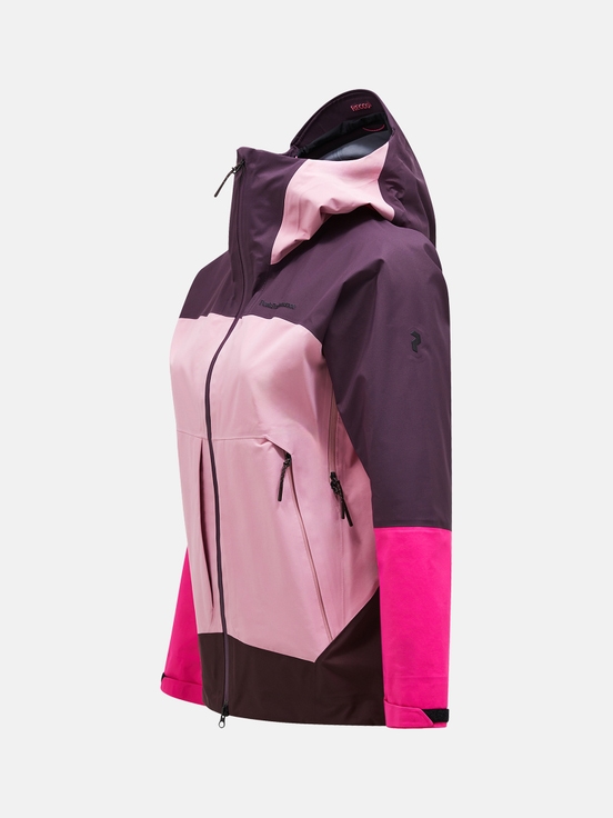 Dark Purple / Pink Women Peak Performance Vislight Gore-tex C-knit 3l Shell Ski Jacket | US-VSJAL5469