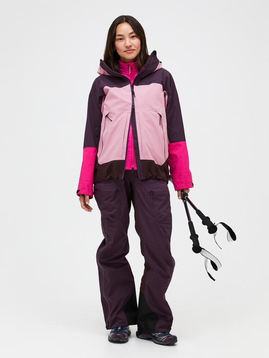 Dark Purple / Pink Women Peak Performance Vislight Gore-tex C-knit 3l Shell Ski Jacket | US-VSJAL5469