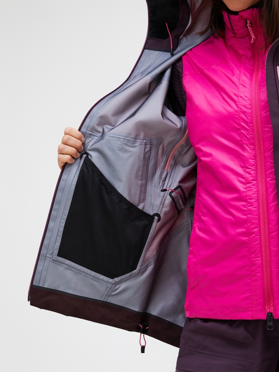 Dark Purple / Pink Women Peak Performance Vislight Gore-tex C-knit 3l Shell Ski Jacket | US-VSJAL5469