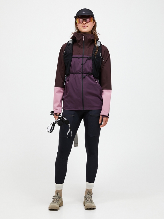 Dark Purple / Pink Women Peak Performance Trail Hipe Shell Jacket | US-BXMKJ5946