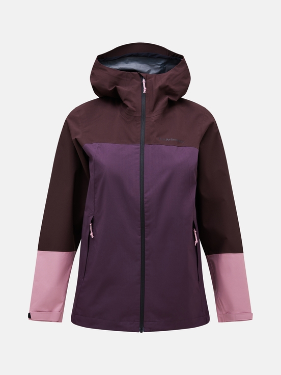 Dark Purple / Pink Women Peak Performance Trail Hipe Shell Jacket | US-BXMKJ5946