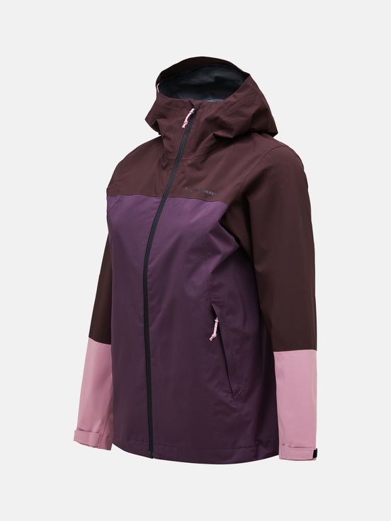 Dark Purple / Pink Women Peak Performance Trail Hipe Shell Jacket | US-BXMKJ5946