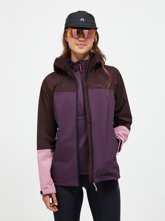 Dark Purple / Pink Women Peak Performance Trail Hipe Shell Jacket | US-BXMKJ5946