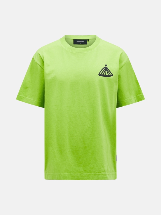 Green Men Peak Performance Graphic T-shirt | US-PVWMK7403