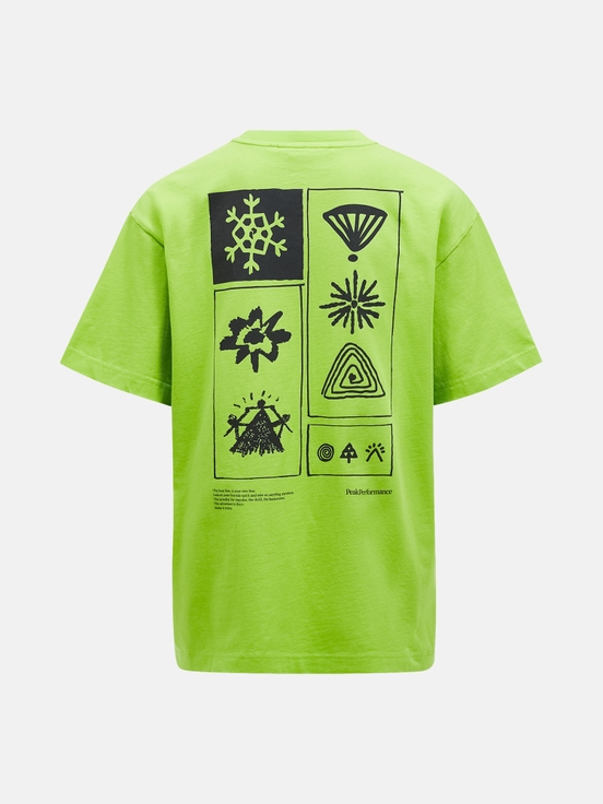 Green Men Peak Performance Graphic T-shirt | US-PVWMK7403