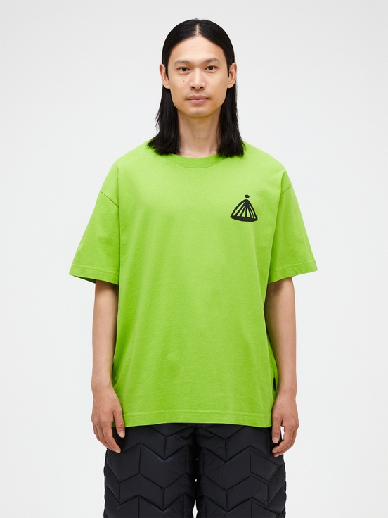 Green Men Peak Performance Graphic T-shirt | US-PVWMK7403