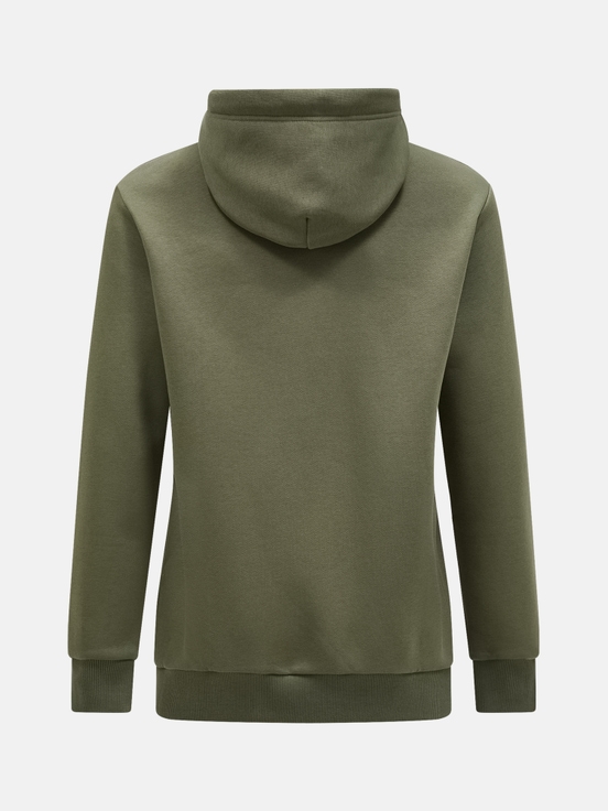 Green Men Peak Performance Original Small Logo Hood Hoodie | US-TPQLV0945