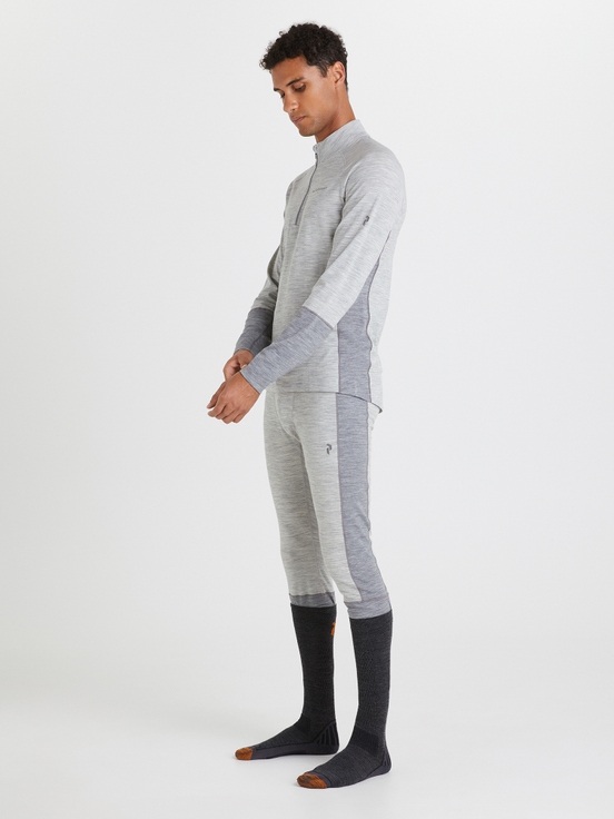 Grey Men Peak Performance Magic 7/8 Long Johns Base Layer Pants | US-XDNZM9104