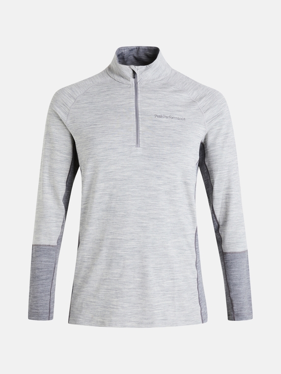 Grey Men Peak Performance Magic Half Zip Wool-blend Base Layer | US-QXDHG8635