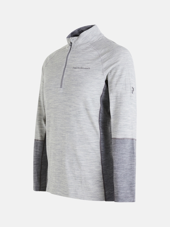 Grey Men Peak Performance Magic Half Zip Wool-blend Base Layer | US-QXDHG8635