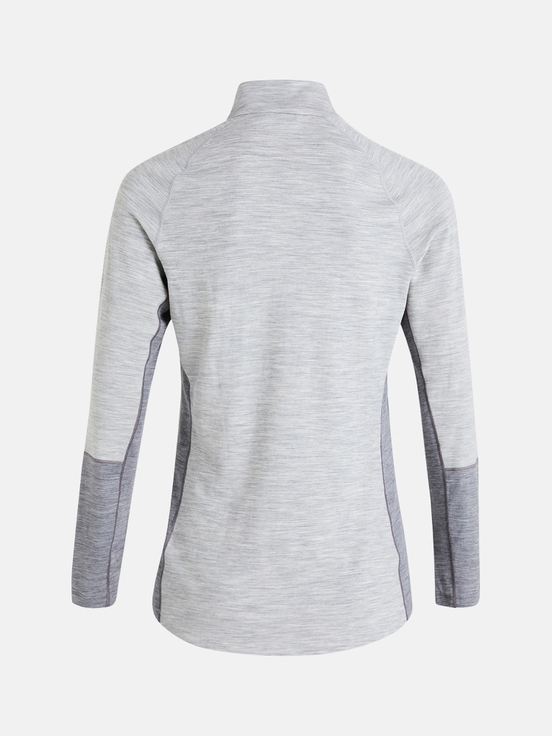 Grey Men Peak Performance Magic Half Zip Wool-blend Base Layer | US-QXDHG8635