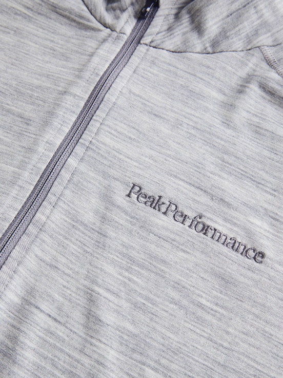 Grey Men Peak Performance Magic Half Zip Wool-blend Base Layer | US-QXDHG8635