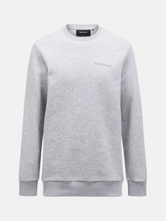 Grey Men Peak Performance Original Small Logo Crew Sweatshirt | US-KTWIG4856