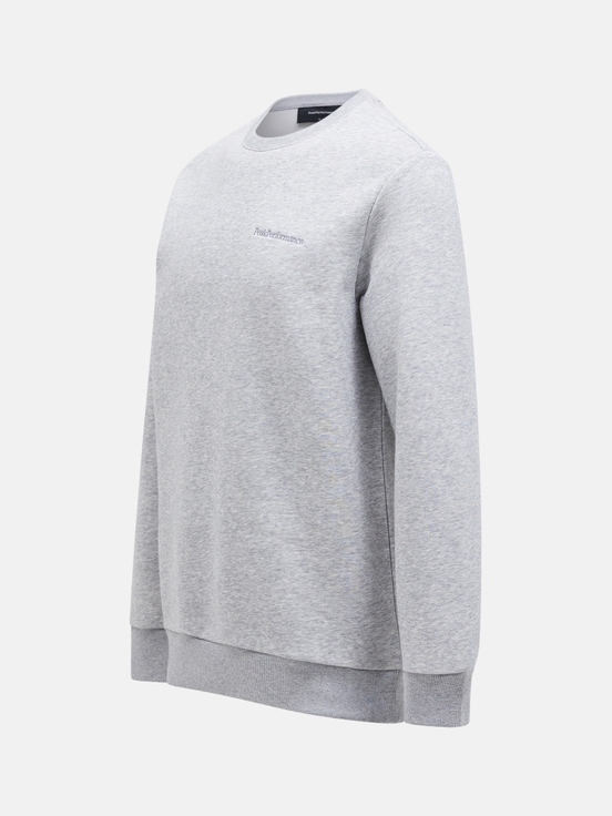 Grey Men Peak Performance Original Small Logo Crew Sweatshirt | US-KTWIG4856