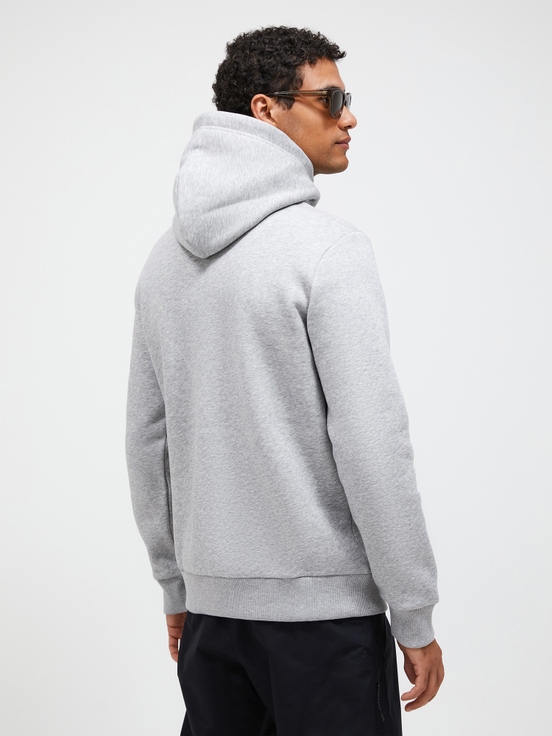 Grey Men Peak Performance Original Small Logo Hood Hoodie | US-PLGXE1432