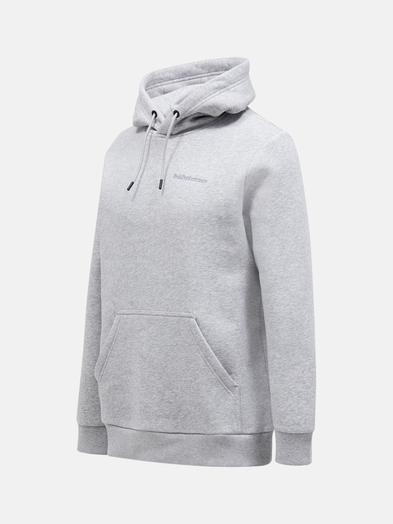 Grey Men Peak Performance Original Small Logo Hood Hoodie | US-PLGXE1432