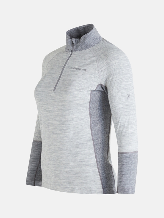 Grey Women Peak Performance Magic Half Zip Base Layer | US-GRKWI1258