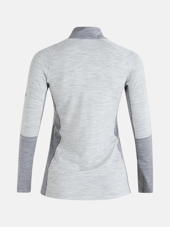 Grey Women Peak Performance Magic Half Zip Base Layer | US-GRKWI1258