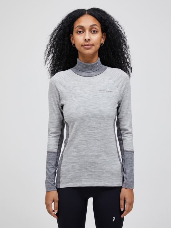 Grey Women Peak Performance Magic Rollneck Base Layer | US-LIYFW6198