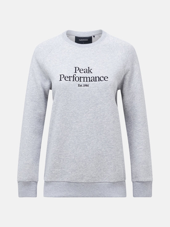 Grey Women Peak Performance Original Crew Sweatshirt | US-TVYOX0614