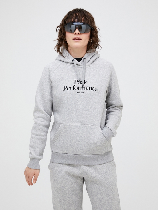 Grey Women Peak Performance Original Hoodie | US-VBNSW7860