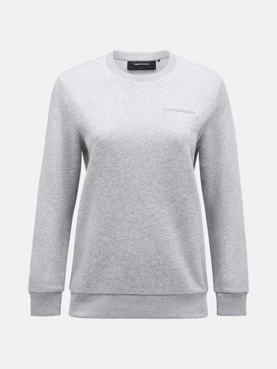 Grey Women Peak Performance Original Small Logo Crew Sweatshirt | US-GJEKP1902