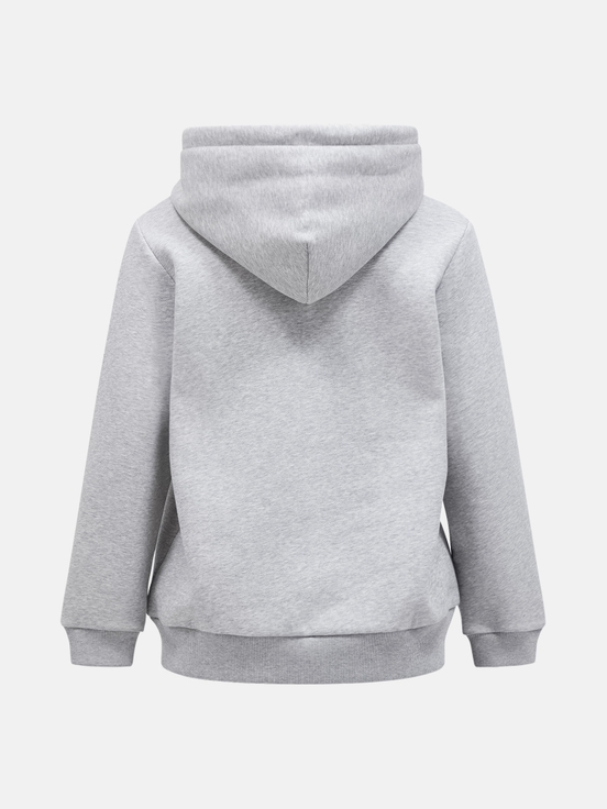 Grey Women Peak Performance Original Small Logo Zip Hoodie | US-QVNKY7042