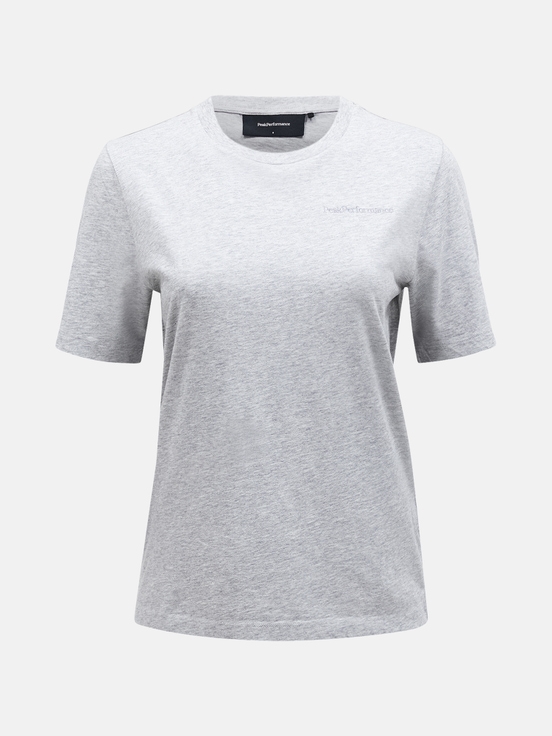 Grey Women Peak Performance Original Small Logo T-shirt | US-GDHBV3946