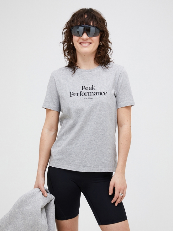 Grey Women Peak Performance Original T-shirt | US-NRLQU9037