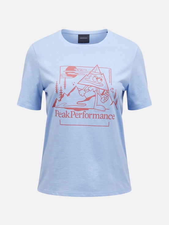 Light Blue Women Peak Performance Explore Graphic T-shirt | US-ENSPZ5329