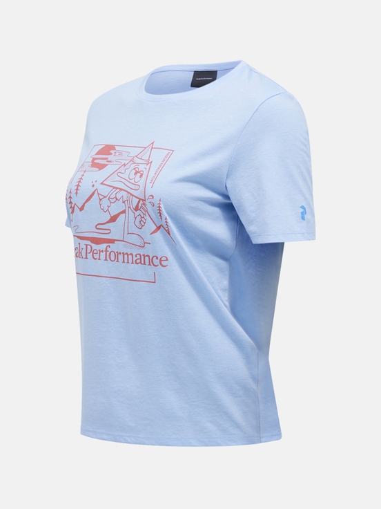 Light Blue Women Peak Performance Explore Graphic T-shirt | US-ENSPZ5329