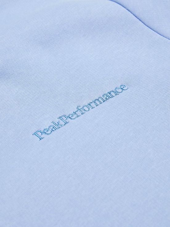 Light Blue Women Peak Performance Original Small Logo Crew Sweatshirt | US-OMHDA2138