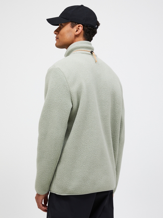 Light Green Men Peak Performance Fleece Snap T-neck Sweater | US-DWXHT9832