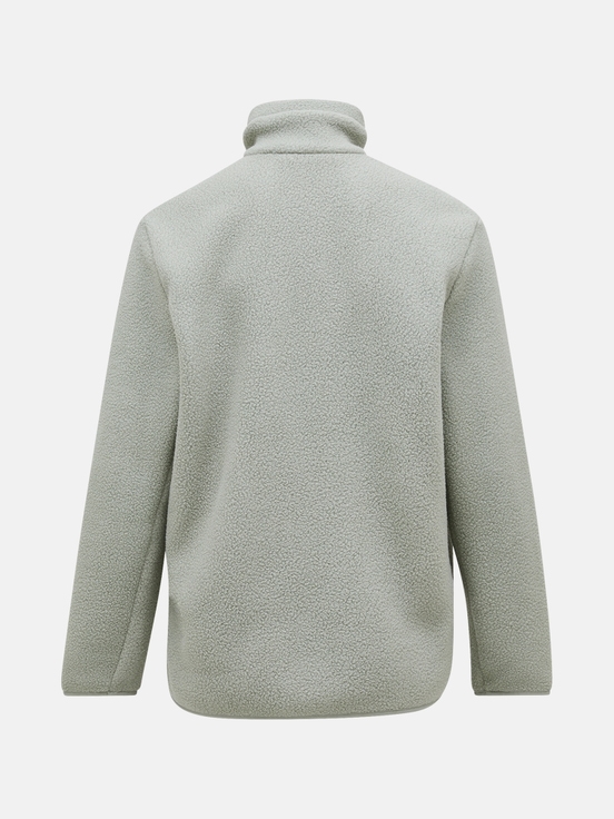 Light Green Men Peak Performance Fleece Snap T-neck Sweater | US-DWXHT9832