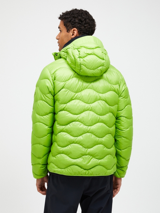 Light Green Men Peak Performance Helium Hood Down Jacket | US-UJFCO4259