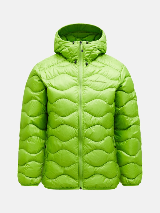 Light Green Men Peak Performance Helium Hood Down Jacket | US-UJFCO4259