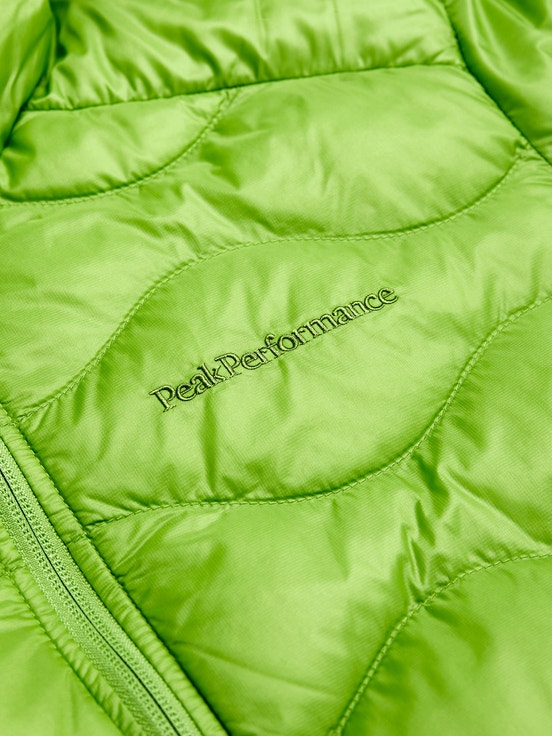 Light Green Men Peak Performance Helium Hood Down Jacket | US-UJFCO4259