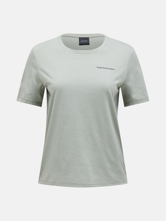 Light Green Women Peak Performance Explore Logo T-shirt | US-AWTUL3692