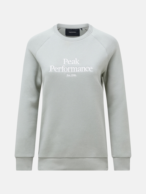 Light Green Women Peak Performance Original Crew Sweatshirt | US-UAJCT8176